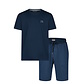 Phil & Co Phil & Co Essential Shortama Men's Short Pajama Set Blue