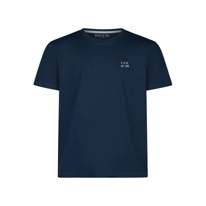 Phil & Co Phil & Co Essential Shortama Heren Korte Pyjama Set Blauw