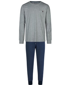 Phil & Co Essential Men's Pyjama Set Long Gray/Blue