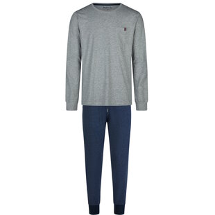Phil & Co Essential Men's Pyjama Set Long Gray/Blue
