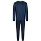 Phil & Co Phil & Co Essential Heren Pyjama Set Lang Blauw/Gestreept