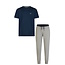 Phil & Co Phil & Co Essential Men's Short Sleeve Pyjama Set Dark Blue/Gray
