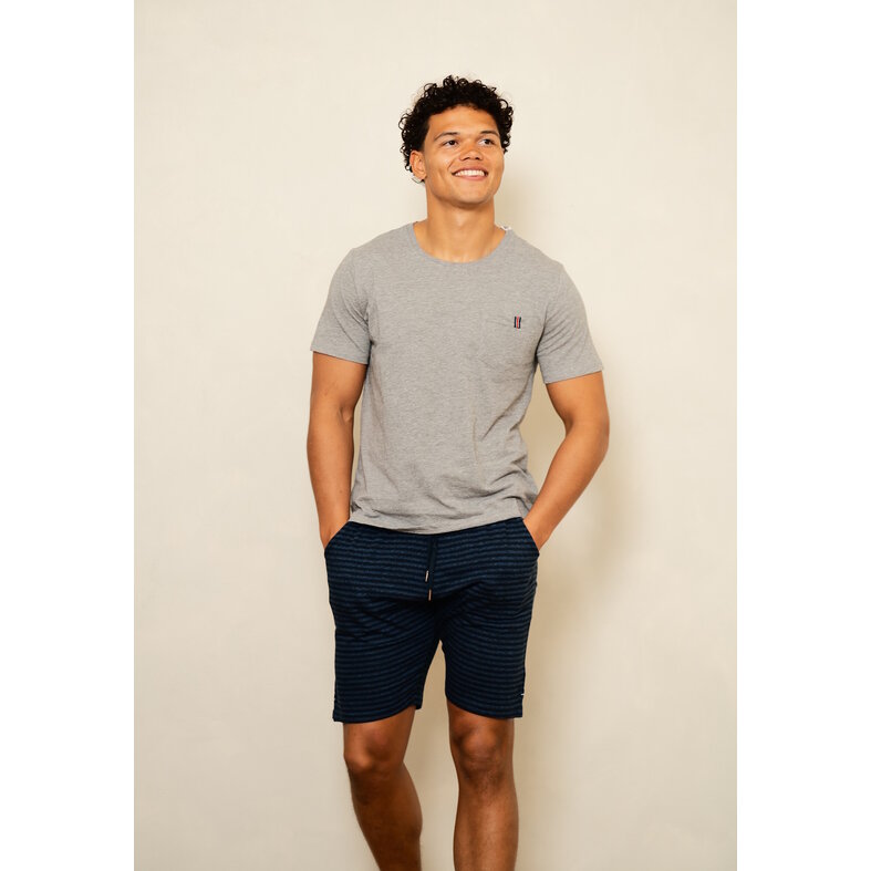 Phil & Co Phil & Co Men's Short Sleeve Pyjama Shirt Grey