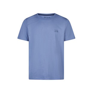 Phil & Co Men's Short Sleeve Pyjama Shirt Blue