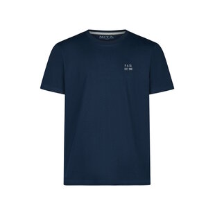 Phil & Co Heren Pyjamashirt Korte Mouw Donkerblauw