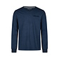 Phil & Co Phil & Co Heren Pyjamashirt Lange Mouw Donkerblauw/Blauw Gestreept