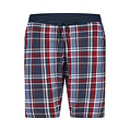 Phil & Co Phil & Co Men's Short Pyjama Pants Dark Blue/Red Checkered