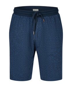 Phil & Co Heren Korte Pyjamabroek Donkerblauw Gemêleerd