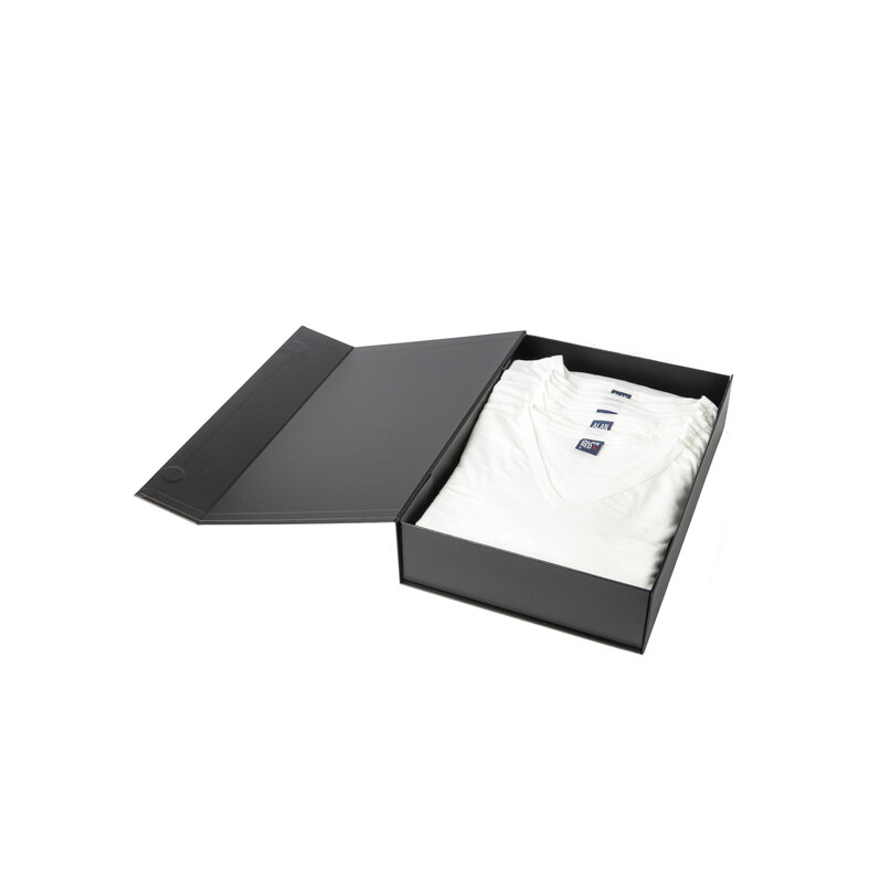 Alan Red Alan Red Men's Giftbox Undershirt DERBY T-shirt Round Neck 5-Pack Plain White