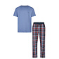 Phil & Co Phil & Co Essential Men's Short Sleeve Pyjama Set Blue/Red Checkered