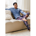 Phil & Co Phil & Co Essential Men's Pyjama Set Long Blue/Checked