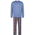 Phil & Co Phil & Co Essential Heren Pyjama Set Lang Blauw/Geruit