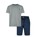 Phil & Co Phil & Co Essential Shortama Men's Short Pajama Set Grey/Blue