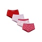 PIECES Pieces Women's Hipster PCLOGO 4-Pack Red/Pink Hearts Print