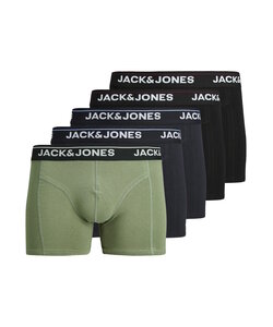 Jack & Jones Men's Boxer Shorts Trunks JACTIMOTHY 5-Pack Solid Green/Dark Blue/Black
