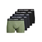 Jack & Jones Jack & Jones Heren Boxershorts Trunks JACTIMOTHY 5-Pack Effen Groen/Donkerblauw/Zwart