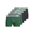 Jack & Jones Jack & Jones Men's Boxer Shorts Trunks JACNOLAN 5-Pack Solid Green/Dark Blue