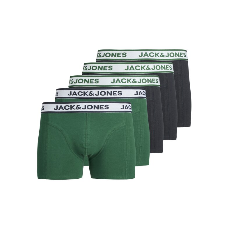 Jack & Jones Jack & Jones Men's Boxer Shorts Trunks JACNOLAN 5-Pack Solid Green/Dark Blue