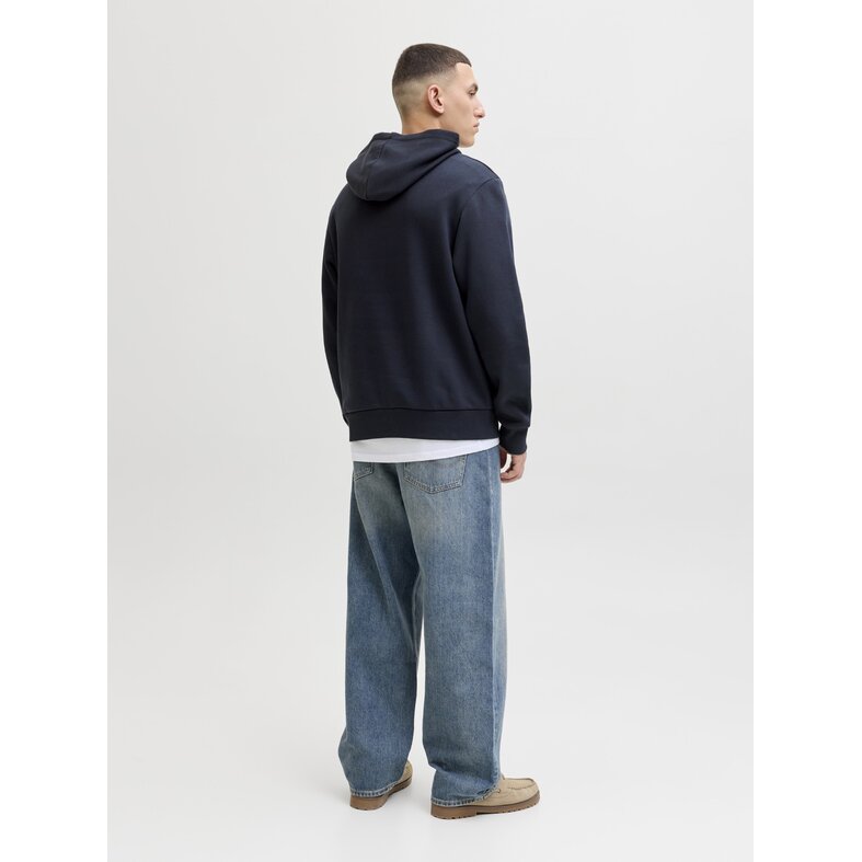 Jack & Jones Jack & Jones Heren Hoodie JJELOGO Logo Print Donkerblauw