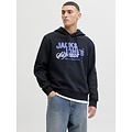 Jack & Jones Jack & Jones Men's Hoodie JJELOGO Logo Print Dark Blue