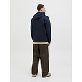 Jack & Jones Jack & Jones Heren Hoodie JJELOGO Logo Print Donkerblauw