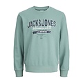 Jack & Jones Jack & Jones Heren Trui JJELOGO Sweatshirt Logo Print Turquoise