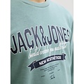 Jack & Jones Jack & Jones Heren Trui JJELOGO Sweatshirt Logo Print Turquoise