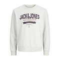 Jack & Jones Jack & Jones Heren Trui JJELOGO Sweatshirt Logo Print Wit