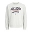 Jack & Jones Jack & Jones Heren Trui JJELOGO Sweatshirt Logo Print Wit