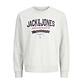 Jack & Jones Jack & Jones Heren Trui JJELOGO Sweatshirt Logo Print Wit