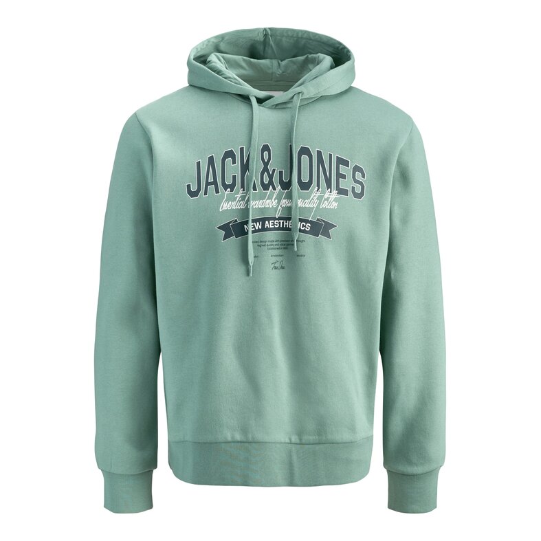 Jack & Jones Jack & Jones Men's Hoodie JJELOGO Logo Print Turquoise