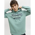 Jack & Jones Jack & Jones Men's Hoodie JJELOGO Logo Print Turquoise