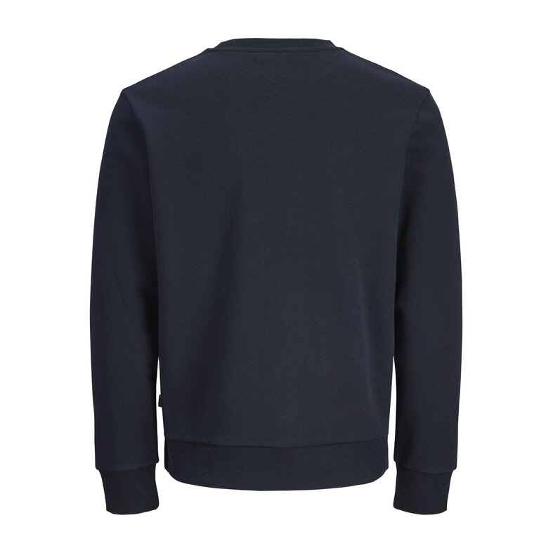 Jack & Jones Jack & Jones Heren Trui JJELOGO Sweatshirt Logo Print Donkerblauw