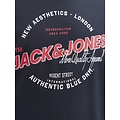 Jack & Jones Jack & Jones Men's Sweater JJELOGO Sweatshirt Logo Print Dark Blue