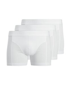 Jack & Jones Men's Boxer Shorts Trunks JACWAISTBAND 3-Pack Plain White