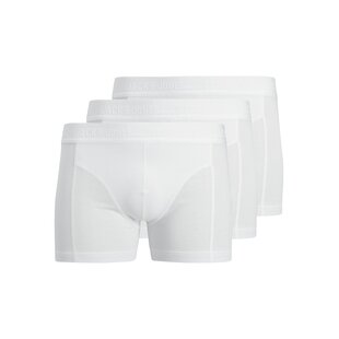 Jack & Jones Men's Boxer Shorts Trunks JACWAISTBAND 3-Pack Plain White