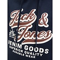 Jack & Jones Jack & Jones Heren Hoodie JJELOGO Logo Print Donkerblauw