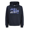 Jack & Jones Jack & Jones Men's Hoodie JJELOGO Logo Print Dark Blue
