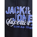 Jack & Jones Jack & Jones Men's Hoodie JJELOGO Logo Print Dark Blue