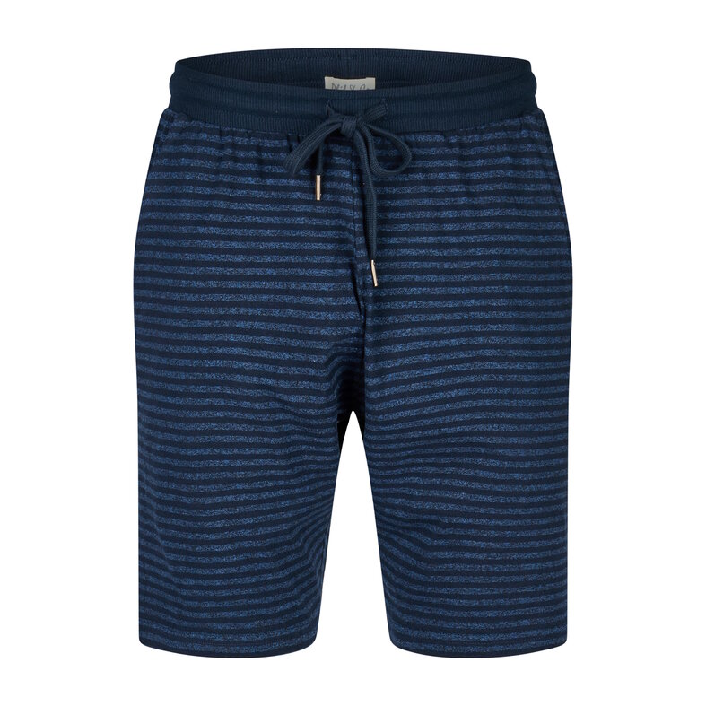 Phil & Co Phil & Co Men's Short Pyjama Pants Dark Blue/Blue Striped