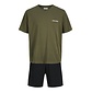 Jack & Jones Jack & Jones Men's Short Shortama Pyjama Set JACEVEREST Green/Black