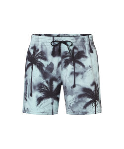 WATTS Heren Zwemshort RAINBOW Palm Print Lichtblauw