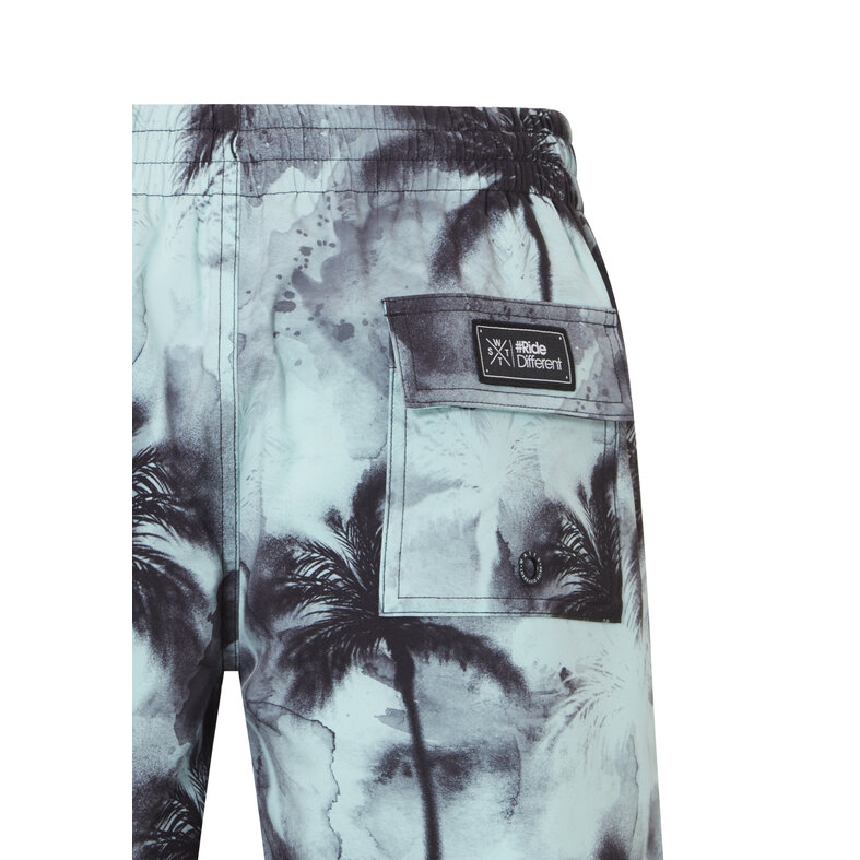 WATTS WATTS Heren Zwemshort RAINBOW Palm Print Lichtblauw