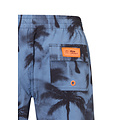 WATTS WATTS Men's Swim Short RAINBOW Palm Print Blue Gray
