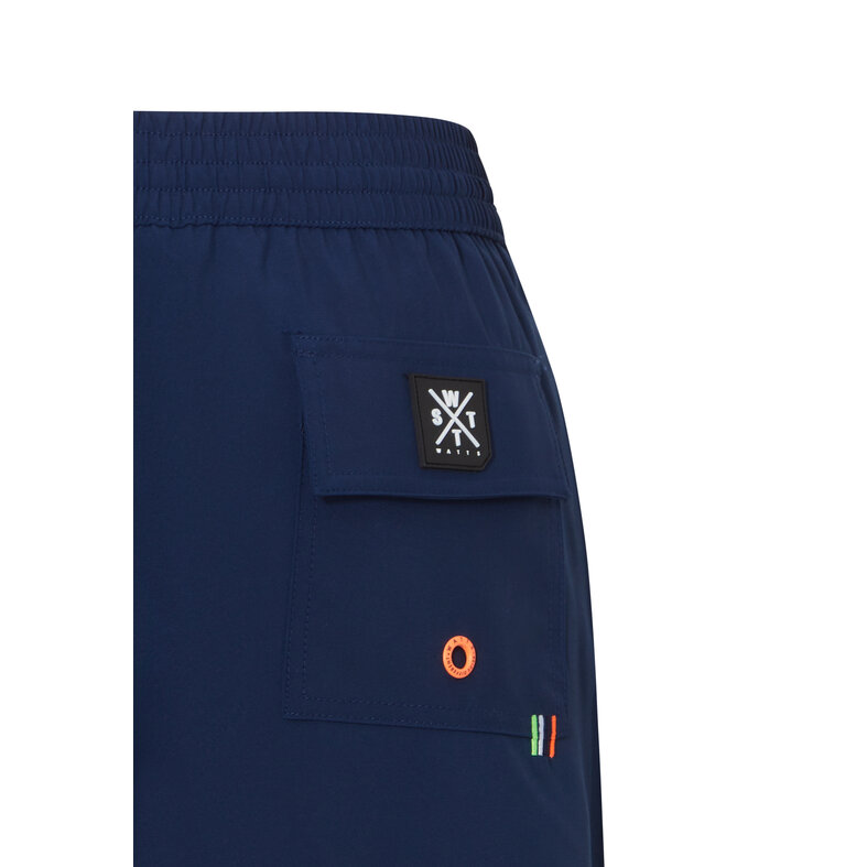 WATTS WATTS Men's Swim Short R-COOLZ Solid Navy Blue