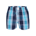 MG-1 MG-1 Wijde Boxershorts Heren Geweven Katoen 5-Pack Blauw/Zwart