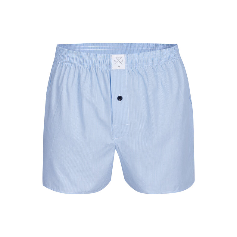 MG-1 MG-1 Wide Boxer Shorts Men's Woven Cotton 5-Pack Blue/Black