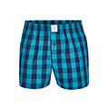 MG-1 MG-1 Wide Boxer Shorts Men's Woven Cotton 5-Pack Blue/Black