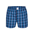 MG-1 MG-1 Wide Boxer Shorts Men's Woven Cotton 5-Pack Blue/Black