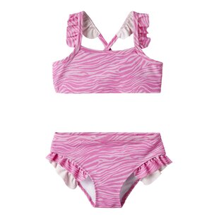 Name It Meisjes Bikini Set NMFZANIMAL Roze Zebraprint